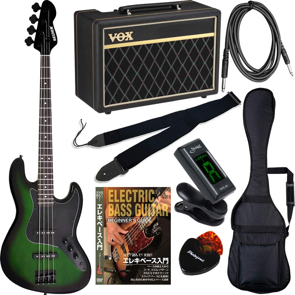 美品 初心者向けエレキベース Selder JAZZ BASS ジャズベ 黒 Amazon | SELDER セルダー ベース ジャズベースタイプ JB-30/IGB
